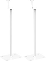 Luxe Vloerstandaard Set Geschikt Voor Sonos Play 1 / Play 3 Speaker - Vloer Standaard Beugel Houder Steun Statief - Set Van 2 Stuks - Met Kabel Management - Wit