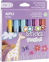 APLI KIDS Peinture en bâton Couleurs pastel - 6 couleurs