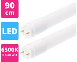 Proventa Master TL Lamp LED 90cm - 2 x TL LED buis T8 G13 - Koud wit licht - Buislamp