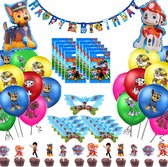 Paw Patrol - 74 Items - Feest Pakket - Decoratie - Versiering - Verjaardag - Ballonnen, Slingers & Accessoires – Patrol Kinderfeestje