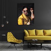 Luxe Canvas Schilderij Nusret Salt Bae | 75x100 | Woonkamer | Slaapkamer | Kantoor | Succes | Zout | Art | Modern | ** 4CM DIK! 3D Effect**