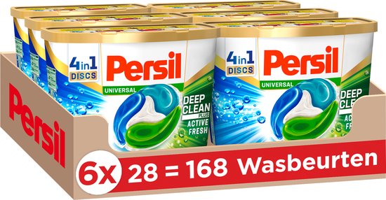 Persil 4in1 Discs Universal Wascapsules - Wasmiddel Capsules - Voordeelverpakking - 6 x 28 wasbeurten