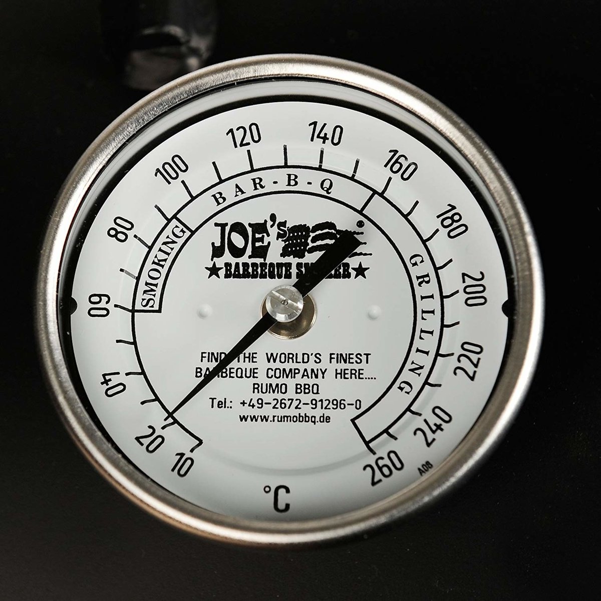 RVS Thermometer - Barbecue thermometer - Deksel thermometer - Joe's BBQ