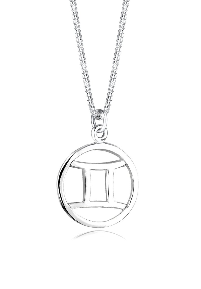 Elli - Halsketting - dames dierenriem hanger tweeling symbool filigraan in 925 sterling zilver - Dames