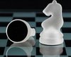 Afbeelding van het spelletje Schaakbord - Glas - 25x25 – Glazen Schaakspel – Inclusief schaakstukken