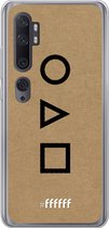 Xiaomi Mi Note 10 Hoesje Transparant TPU Case - Octopus Spel Symbols #ffffff