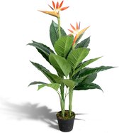 Kunstplant – paradijsvogel – strelitzia - voor binnen – in pot - 100 cm