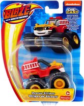 Fisher Price Blaze the Monster Machines Rescue Stripes Diecast Car