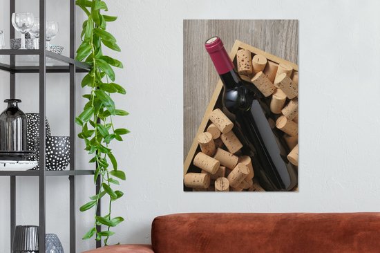 Décoratif Tableau d'affichage Tableau en liège 60x40 Bouchons de vin en  bois