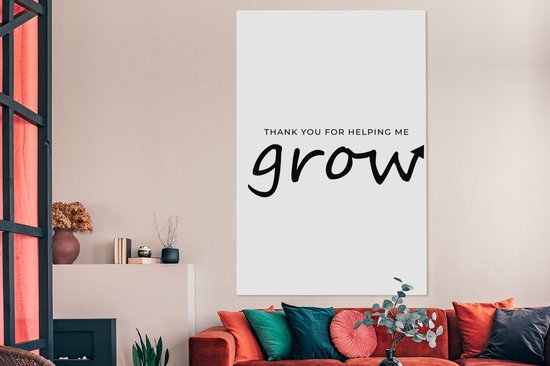 Presentje pour la fête des mères merci de m'avoir aidé à grandir - toile blanche Toile 120x180 cm XXL / Groot format!