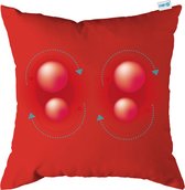 Comfy massagekussen - rood | oplaadbaar | massage apparaat met infrarood  warmtefunctie... | bol