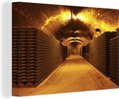 Photo d'une cave à vin Toile 120x80 cm - Tirage photo sur toile (Décoration murale salon / chambre)