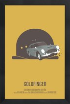JUNIQE - Poster in houten lijst Goldfinger -20x30 /Geel & Grijs