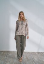 Pijadore - Grote Maten Dames Pyjama Set, Lange Mouwen - 4XL