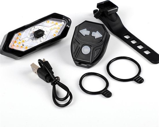 LED Fiets Achterlicht- Veiligheidswaarschuwing- Draadloze Afstandsbediening- Richtingaanwijzer- Lamp Met Elektronische Hoorn — afbeelding 4
