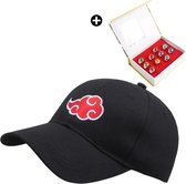 Naruto Akatsuki Pet + Ringen set Itachi - Cosplay - Necklace - Verkleedkleren - Anime - Hidden Leaf - Carnaval Merchandise