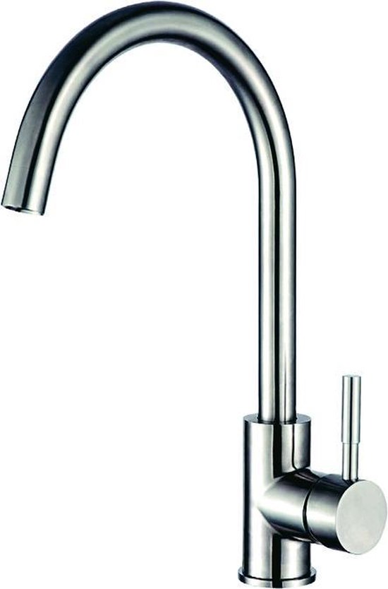 Product giant - Robinet de cuisine rotatif - mitigeur - acier inoxydable - robinet évier