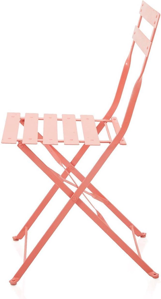 ALBATROS Bistroset 3-delig blauw – bistrotafel met 2 stoelen – inklapbare stoelen en tafel van robuust metaal – optimaal als balkonmeubelset of tuinmeubelen in modern design