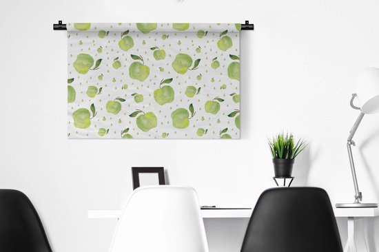 Tapisserie - Tapisserie - Pommes - Vert - Motifs - 90x60 cm - Tapisserie