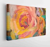 Onlinecanvas - Schilderij - Kunstenaars Olieverf Veelkleurige Abstracte Achtergrond Art Horizontaal Horizontal - Multicolor - 115 X 75 Cm