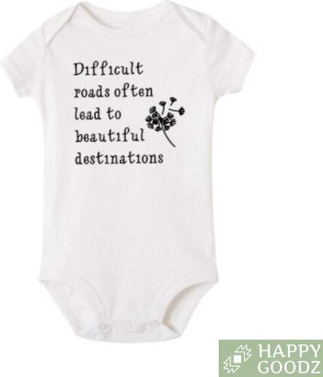 Baby Romper - Beautiful destination WIT - Baby cadeau - Kraamcadeau - Zwangerschap aankondiging - rompertjes met tekst - 100% katoen - 0-3 maanden - Zwanger - Daddy to be - Mommy to be - jullie worden opa en oma