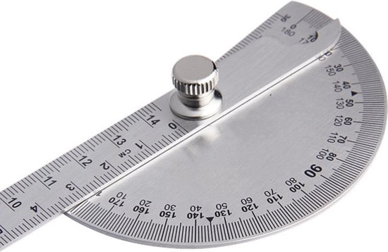 Gradenboog - Hoekmeter - RVS - Gradenmeter - Hoekmeter Liniaal - Graden  Meter -... | bol.com