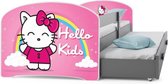 Peuterbed met Onderschuifbed  80x160 cm - Hello Kitty bed - TÜV getest