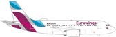 Herpa Airbus vliegtuig A319 Eurowings 6,8cm