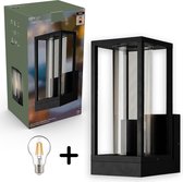 Proventa® Glasso LED Buitenlamp Wandlamp met warm wit licht - IP44 - Zwart