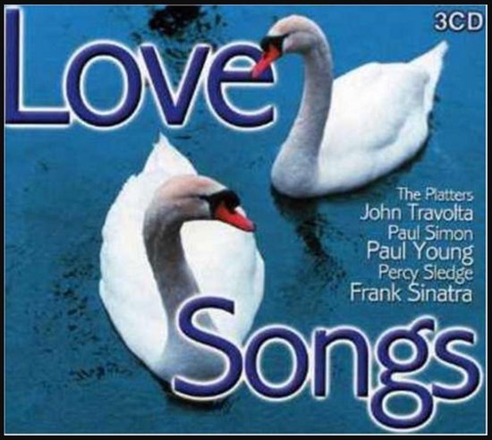 3CD Love Songs met twee witte zwanen