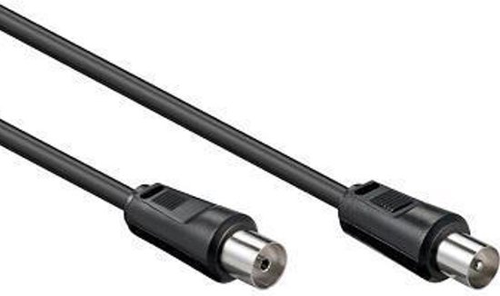 Premium Coax Kabel - Dubbel afgeschermd - IEC Coax Kabel voor TV - Zwart - 20 meter - Allteq