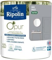 Natuurlijke muurverf op biobasis voor interieur satijn grijs kiezel 0,5L Ripolin