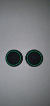 Thumb grips pro zwart met donker groen - Ps4 - controller grips - ps4 accessoires - ps4, ps3 en ps5 - xbox 360 - game console - Playstation onderdelen - Xbox onderdelen - controlle