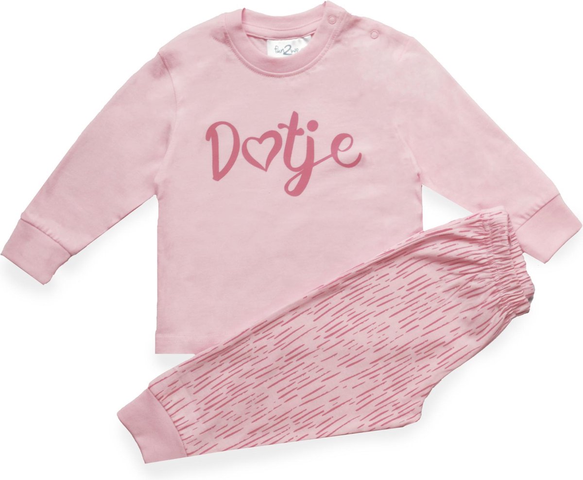 Fun2Wear - Pyjama Dotje - Roze - Maat 104 -