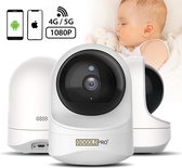 Full HD Wifi Babyfoon met Camera 2.0 - Beveiligingscamera - Babyfoon met Camera  - App voor Smartphone - Geluid & Bewegingsdetectie - 4G/5G/Wifi-verbinding -  Beveiligd
