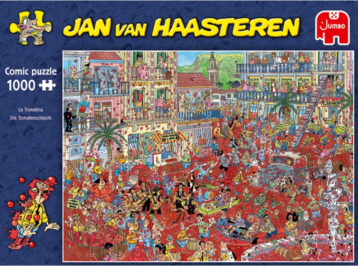 Jan van Haasteren La Tomatina puzzel - 1000 stukjes — afbeelding 8