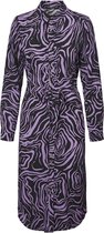 Vero Moda Jurk Vmsasha Shirt L/s Dress Aop 10222939 Black/silja Big Dames Maat - M