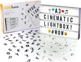 Cosi® Lightbox A3 - Letterbak met LED licht - 120+ letters, emoji's en smiley's - Met USB-kabel of batterijen - Cinema letterbox