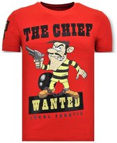 Exclusieve T-Shirt Heren - The Chief Wanted - Rood