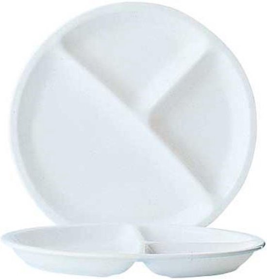 2 Assiettes Compartiments Micro-ondes Westmark - 3 Sections - Ø25 Cm - Lavables Lave-vaisselle - Sans BPA