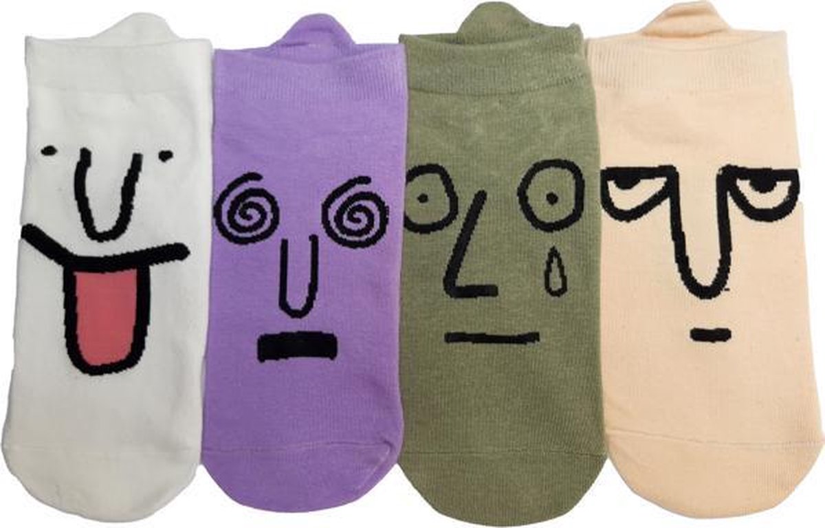 Funky socks - Funny socks - Korte sokken - Enkel sokken - Cadeaus voor haar - Grappige sokken - Gekke sokken - Leuke sokken - Huissokken - Bedsokken dames - Cadeau voor vriendin - Slaapsokken dames - dames 36-41