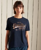 Superdry Dames tshirt Boho Vintage Logo T-shirt met glitter