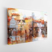 Onlinecanvas - Schilderij - Moderne Horizontaal Horizontal - Multicolor - 115 X 75 Cm