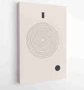 Zwart-wit organische vorm Art design voor poster, print, cover, behang, minimale en natuurlijke kunst aan de muur. 1 - Moderne schilderijen – Verticaal – 1868903722 - 80*60 Vertica