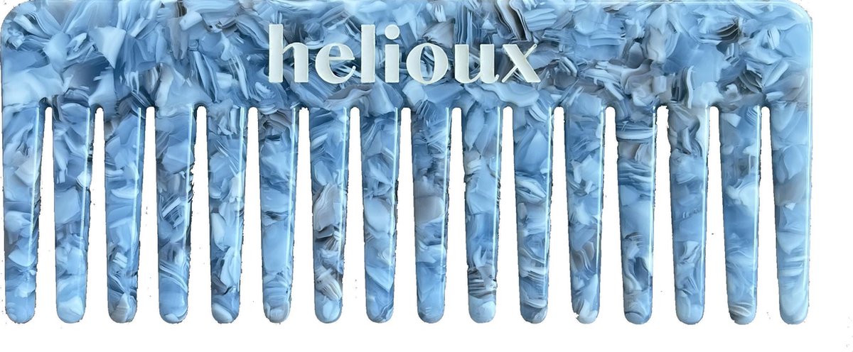 Helioux - Liv haarkam - extra brede tanden - grove haar kam - Icy Blue