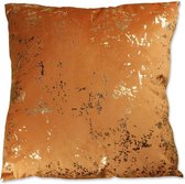 Unique Living | Kussen Naomi 45x45cm leather brown | Kussen woonkamer of slaapkamer