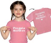 BIG SISTER T-shirt Roze | Grote zus shirt roze | Leeftijd ca. 3 – 4 jaar