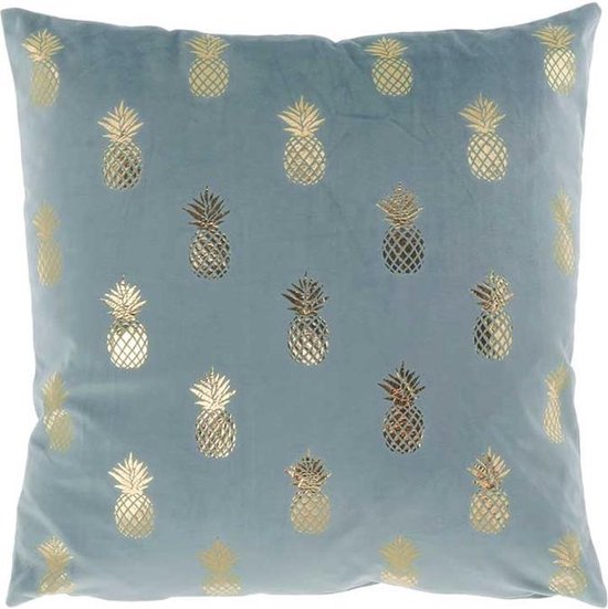 Unique Living | Kussenhoes Pineapple 45x45cm purist blue