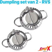 2 in 1 Stalen Deegvormer Mal dumpling maker voor Ravioli, Pastei, Dumpling, Empanada – Maker Keukengerei | Knoedel maker | RVS |