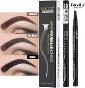 Basila® Microblading Eyebrow Tattoo Pen - #3 Zwart - Waterproof Waterdicht Wenkbrauw Pen